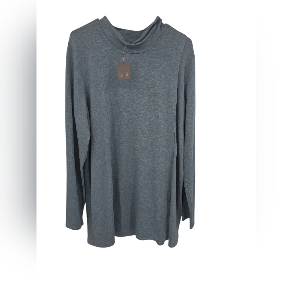 New J. Jill‎ Tranquility Fleece Mock Neck Tunic Large